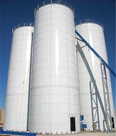 Ag Foam being sprayed on a tank